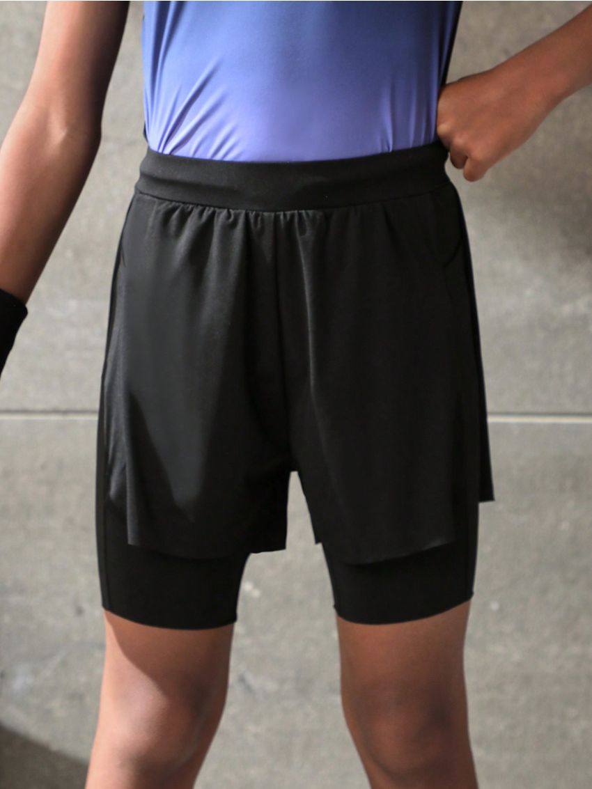 Tween Boys' Elastic Waist Side Pocket Sports Shorts