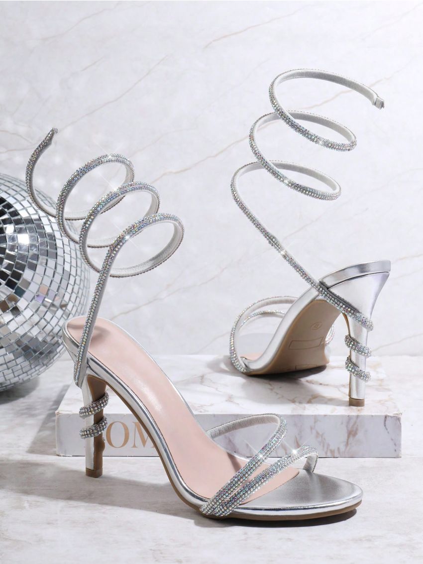 Women's Fashion Rhinestone High-Heeled Sandals For Wedding Party