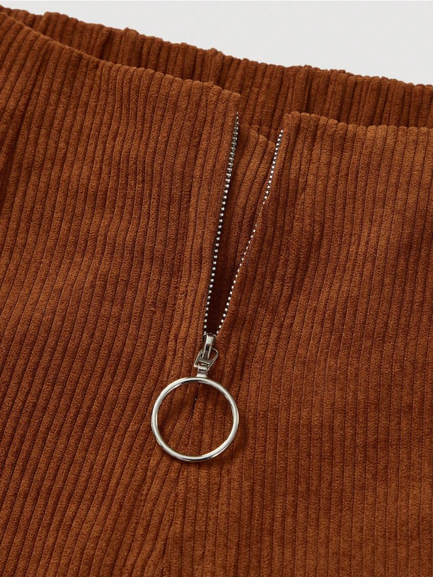 SHEIN MOD Zipper Fly Front Flare Leg Pants