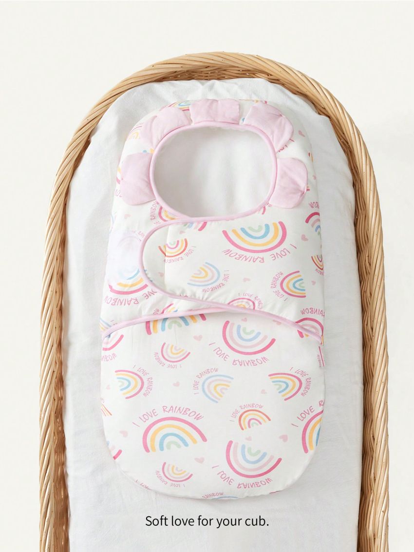 Cozy Cub 1pc I Love Rainbow Printed Petal Sleeping Bag