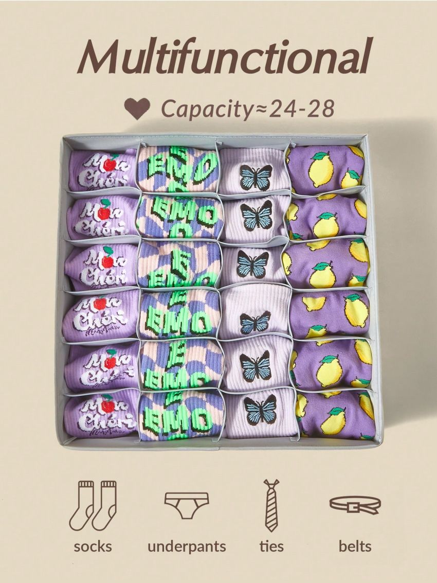 SHEIN Basic living 1pc Closet Organizer Drawer Divider 3 Size For Socks/Ties/Underwear/Belt/Bra/Shirt/Towel