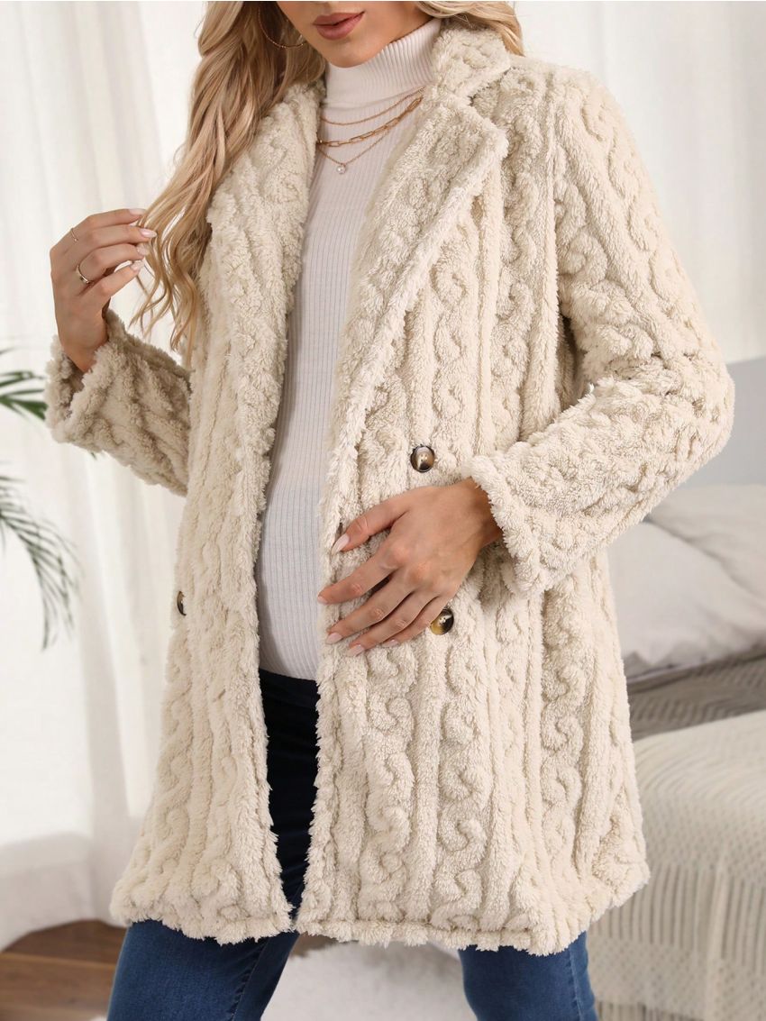 SHEIN Maternity Plush Coat