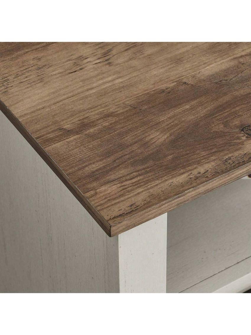 60 Inch Electric Fireplace Entertainment Center With Door Sensor-Jasmine white color