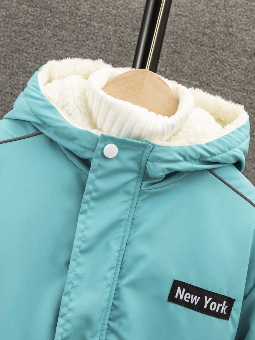 Thickened Warm Jacket Coat For Teenage Boys, Casual Style