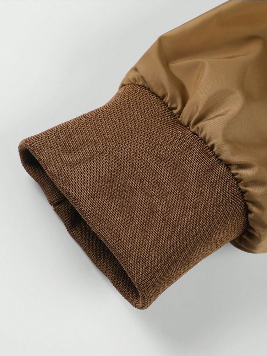 Manfinity Homme Men's Zip Front Fleece Jacket With Letter Embroidery