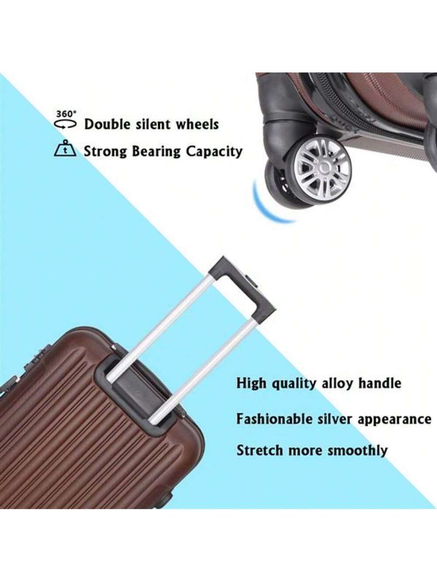 3 Piece Set Luggage Suitcase, Hard Shell Carry-On Luggage with TSA Lock, Multifunctional 3-in-1 Storage Suitcase for Traveling