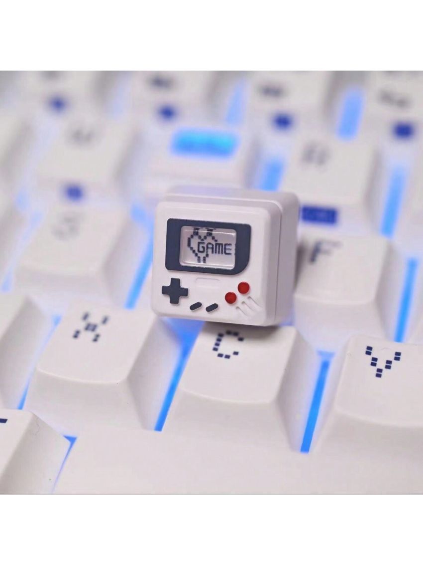 1pc White Led-through, Scratch-resistant, Retro 3-in-1 K04 Personalized Classic Keycap For Mechanical Keyboard Esc Key Decor