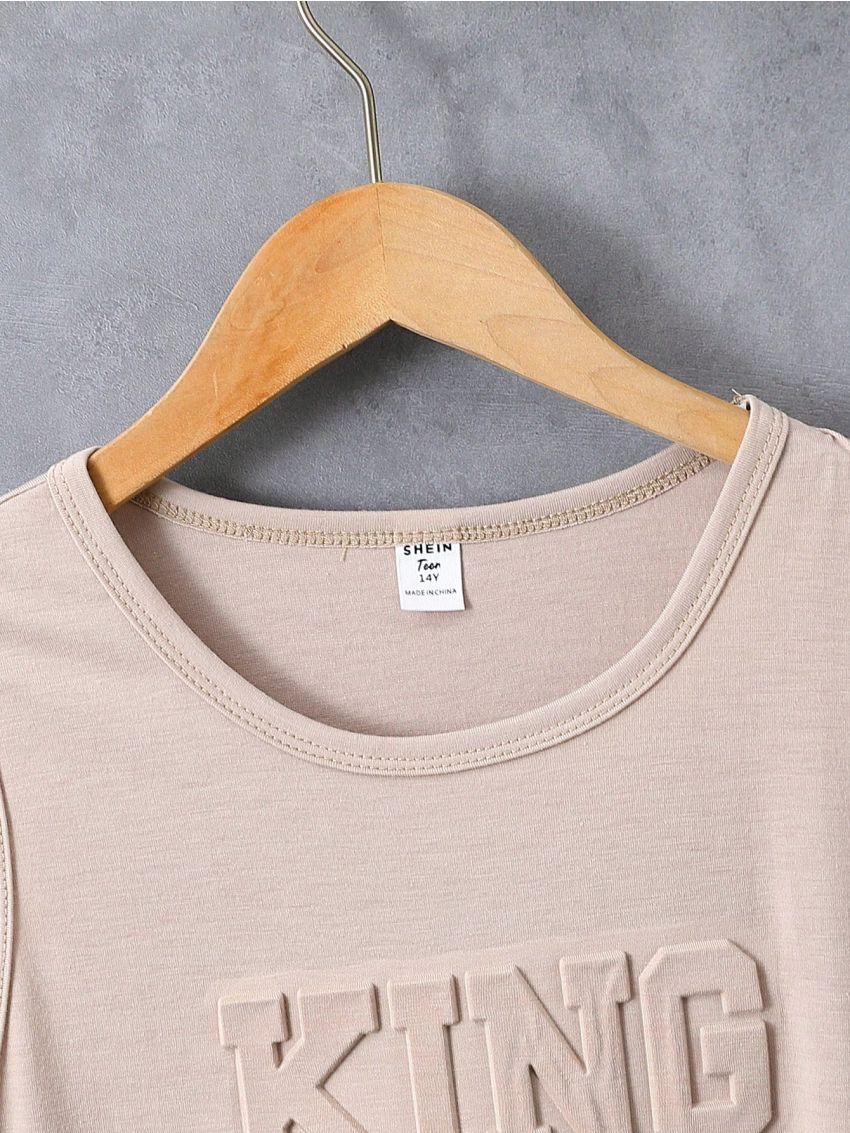 Teenage Boys' Casual Basic Embossed Vest