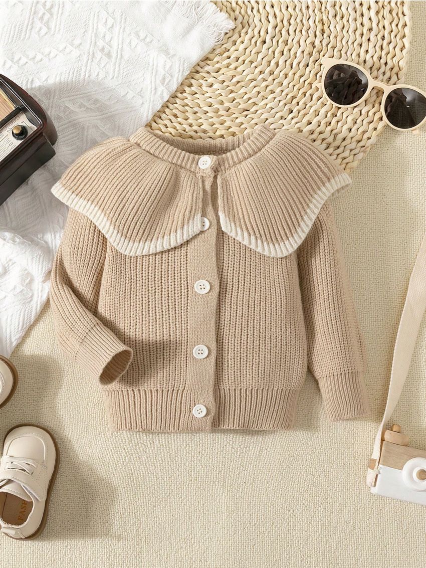 Baby Girls' Ruffle Collar Cardigan, Winter