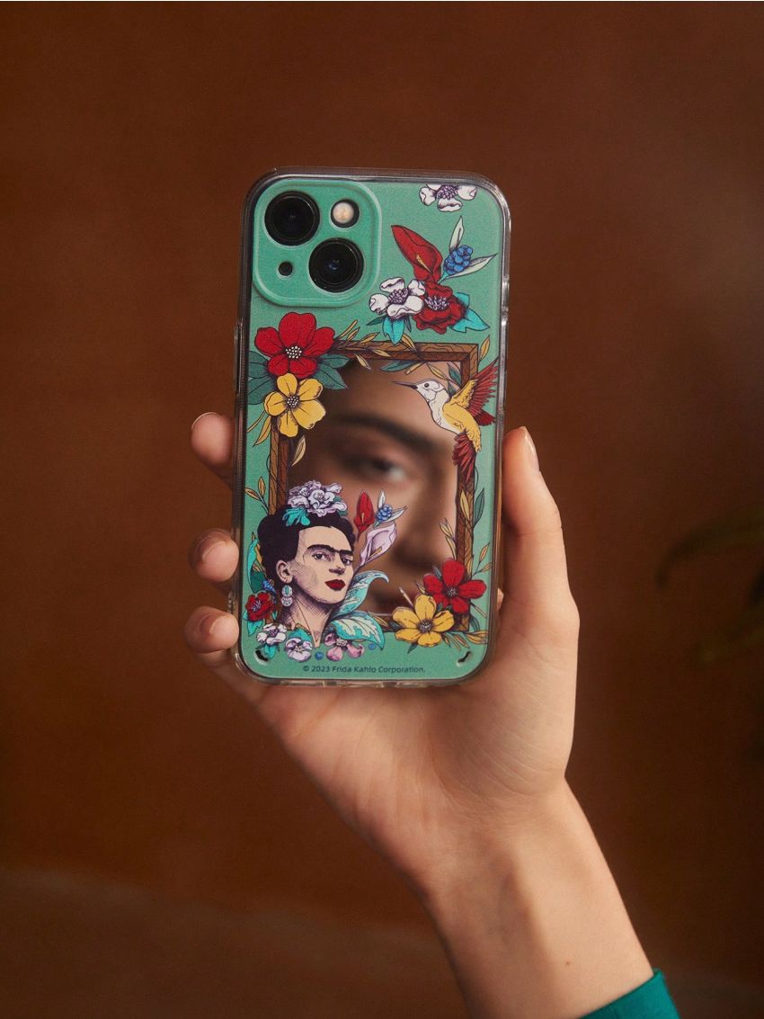 Frida Kahlo X SHEIN Flower Print Phone Case