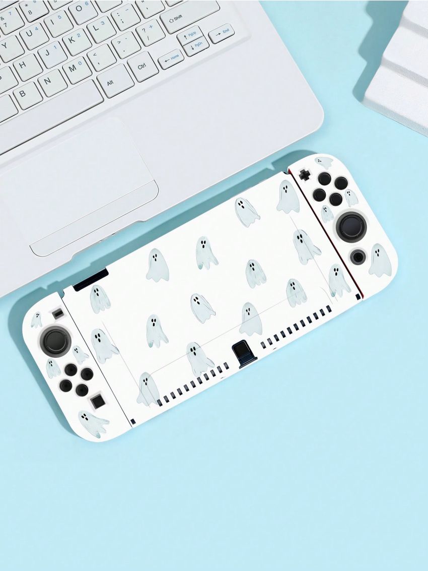 Cartoon Lovely Ghost Fully Covered Silicone Protective Case Compatible With Switch