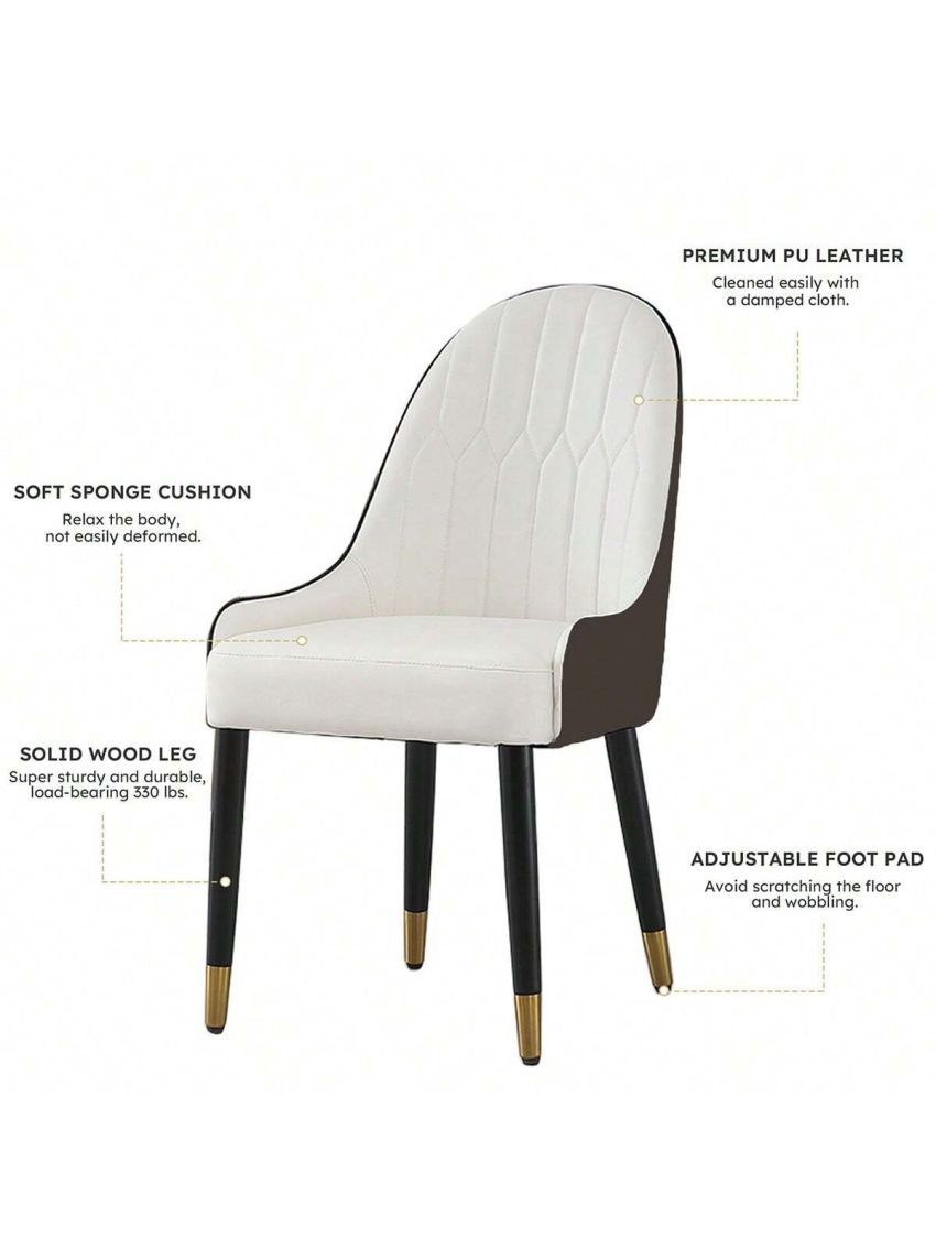 Montary Marble Dining Table with 6 Pcs Chairs, 63