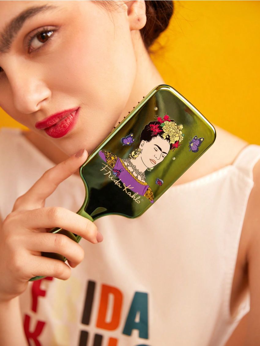Frida Kahlo X SHEIN Figure Graphic Cushion Hair Brush