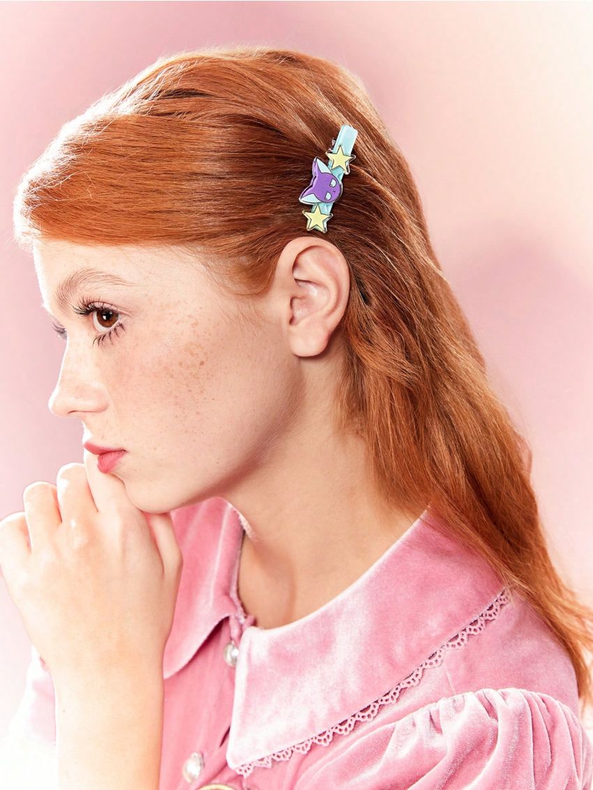 SHEIN X Cardcaptor Sakura Animal Shaped Hair Clip Set, 3pcs