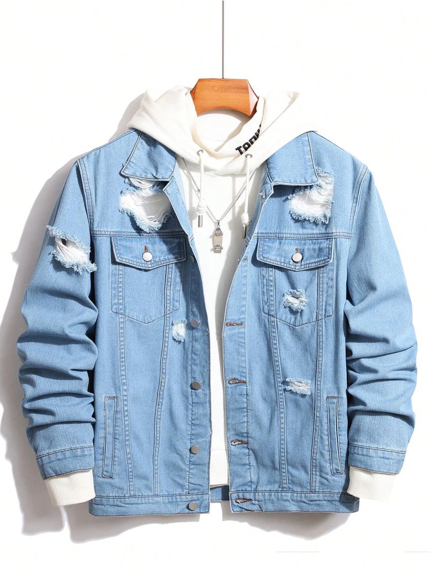 Extended Sizes Men's Plus Size Denim Jacket