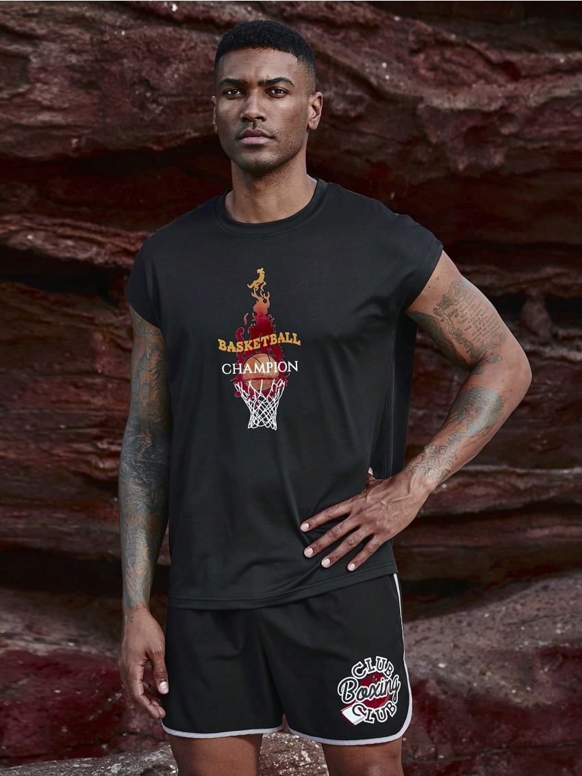 Basketball Men's Basketball Printed Short Sleeve Top