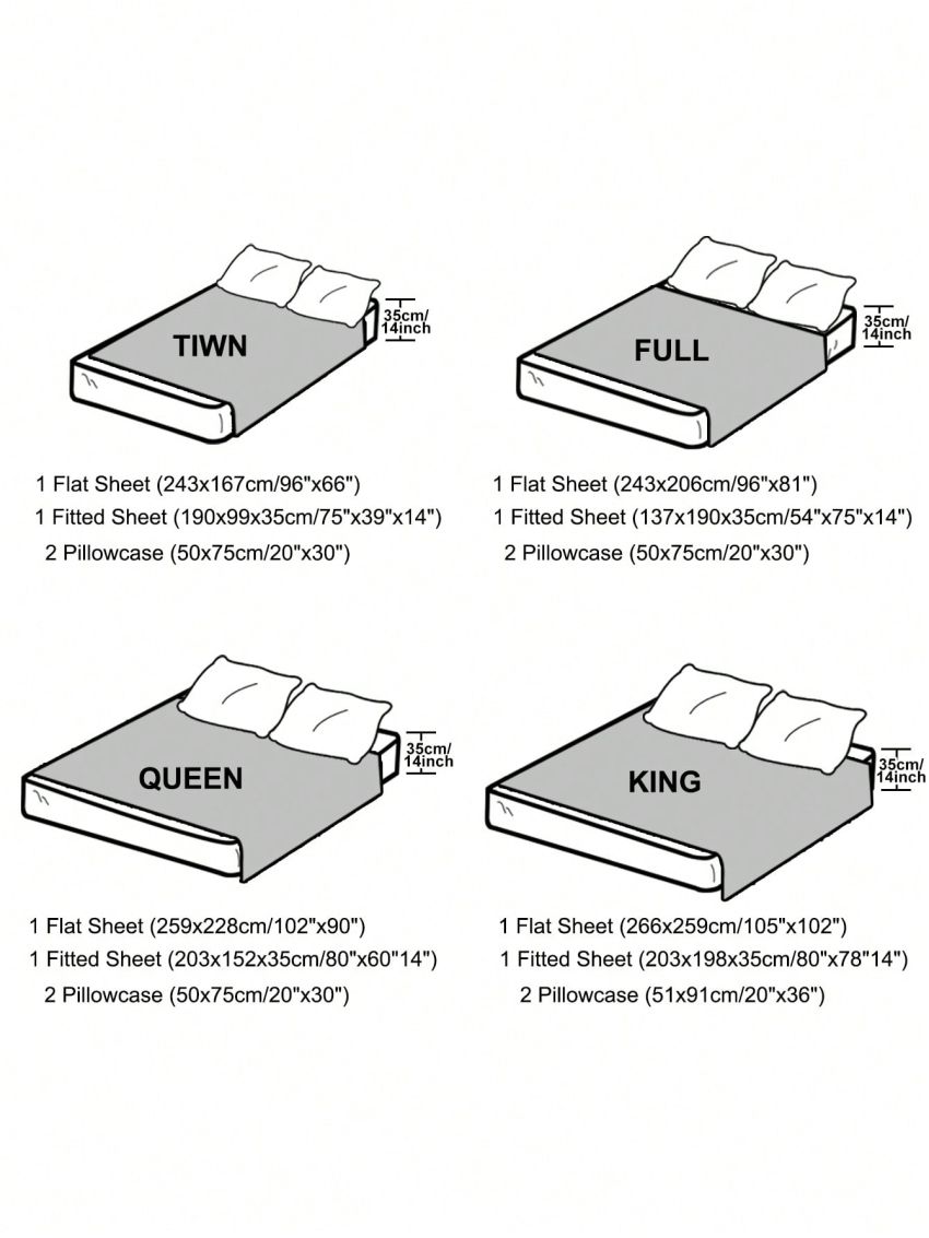 4pcs Home Bedding Set, 4-piece (2 Pillowcases, 1 Bed Sheet, And 1 Duvet Cover), Suitable For All Seasons, White/grey Striped Bed Sheet, Full/queen Size