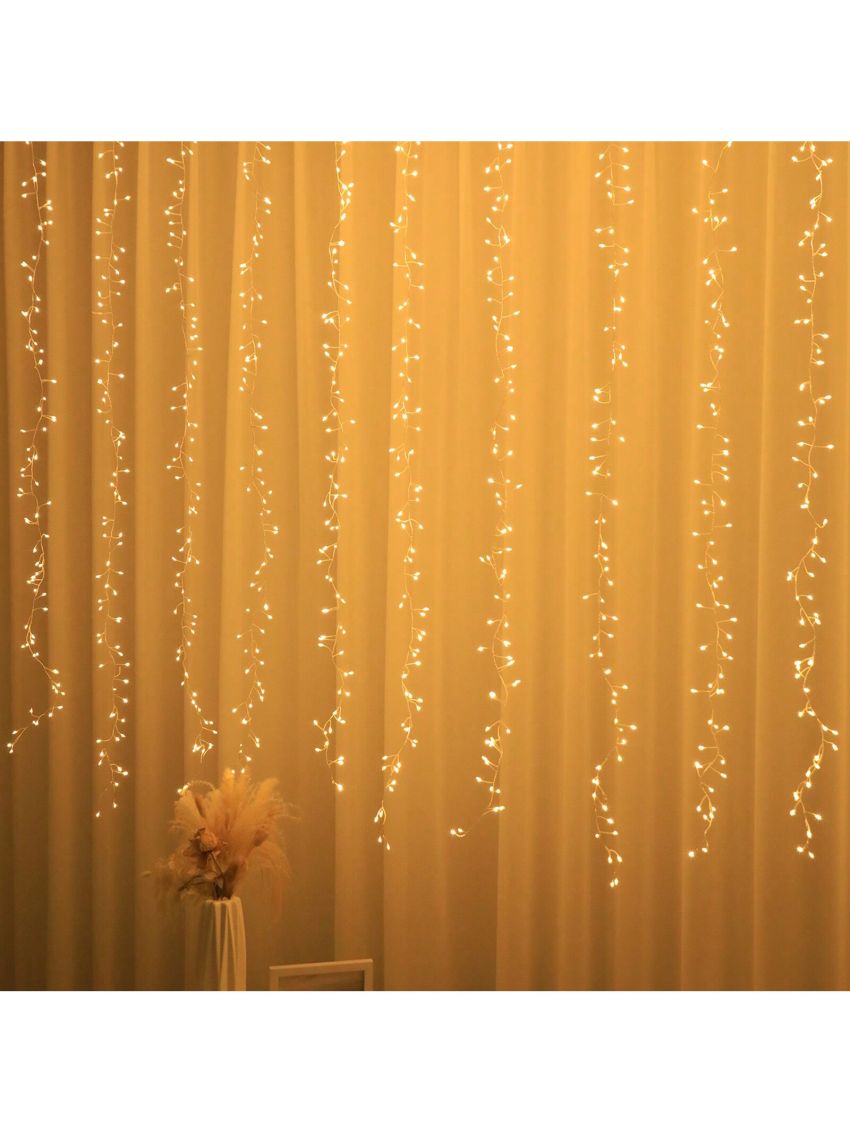 1000 Led Warm Light Fireworks String Lights, Copper Wire Fairy Lights For Window, Curtain, Garden, Yard, Patio, Home Decor, Wedding, Bedroom, Wall, Parties, Commercial Use, Pathway, Street Decoration, Greenery Projects, Creating Romantic & Cozy