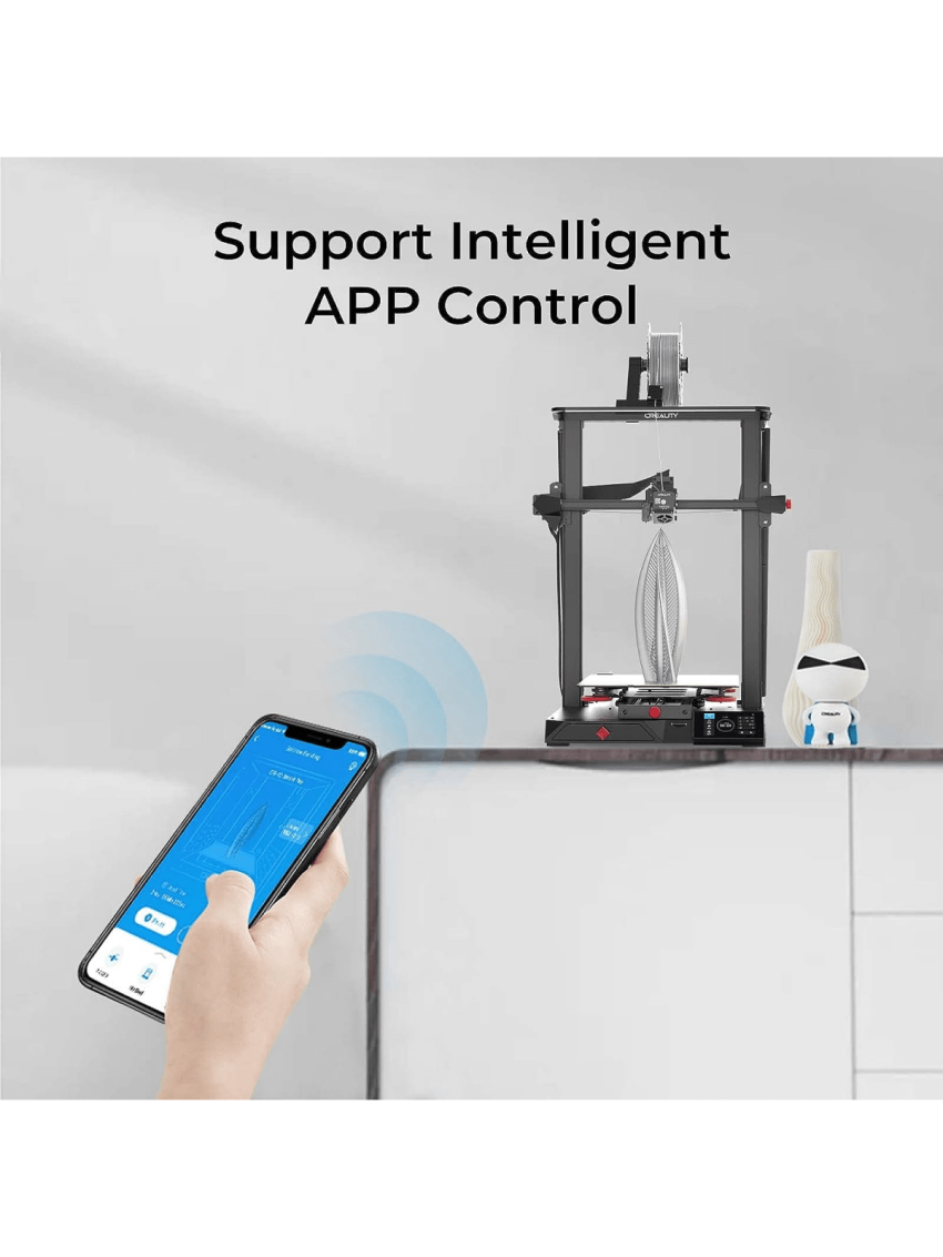 Official Creality CR-10 Smart Pro, Large 3D Printer with HD Camera LED Light and Remote Control, Auto Leveling, Dual Gear Direct Extruder, Flexible PEI Bed for DIY Home and School, 300×300×400mm