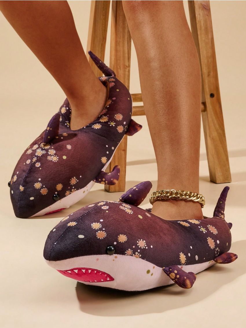 New Arrival Shark Slippers Comfortable Winter Warm Home Slippers Cartoon Cute Anti-slip Funny