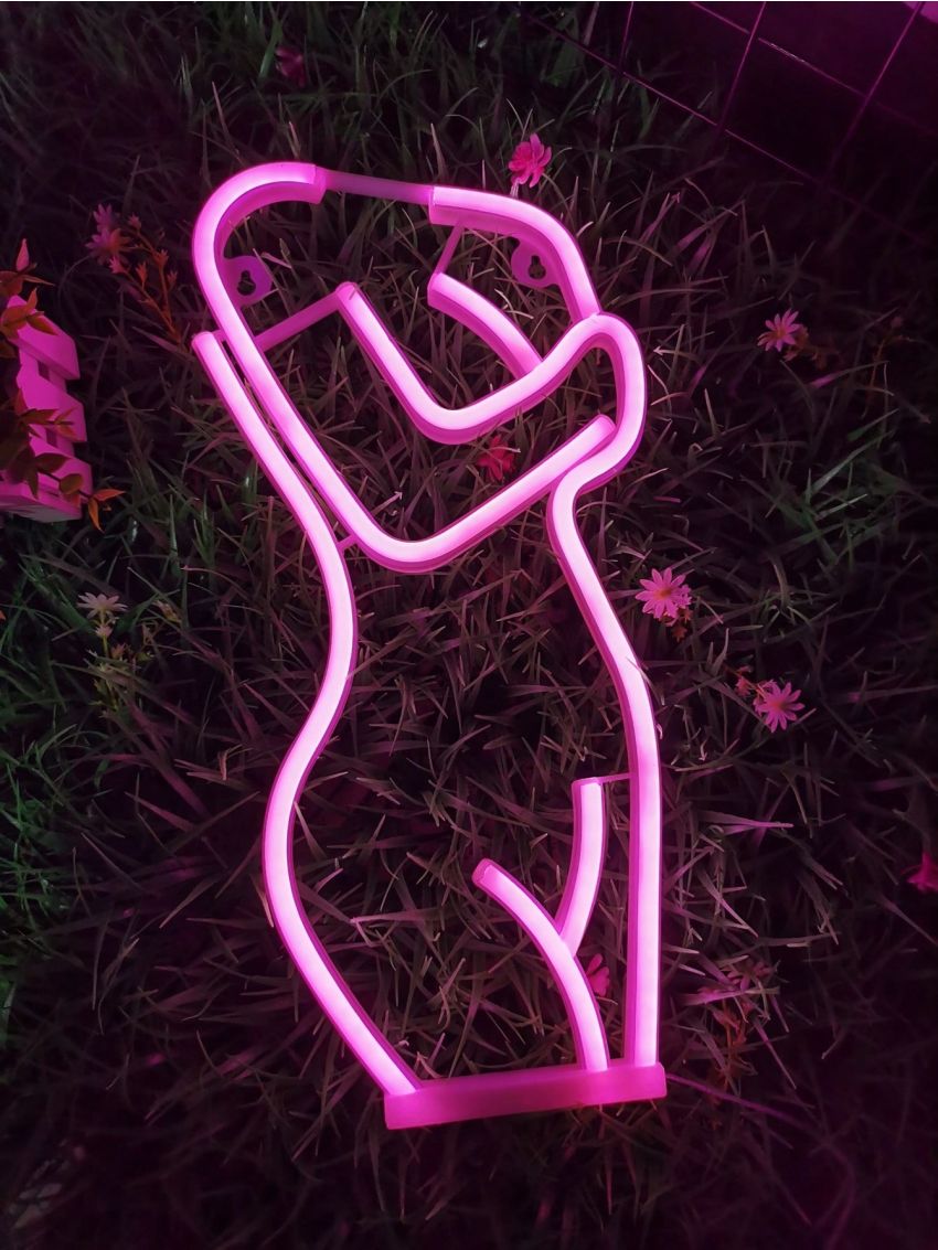 Led Woman Silhouette Neon Light Wall Mounted Night Light For Bar, Party, Bedroom Decoration