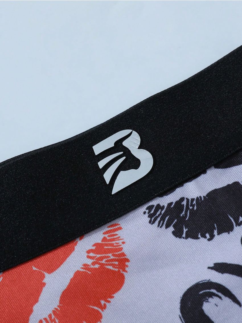 Men's Boxer Briefs, Boys' Four-corner Printed Underwear, Large Size Breathable Men's Shorts, Four-season Pants, Men's 3-piece Pack