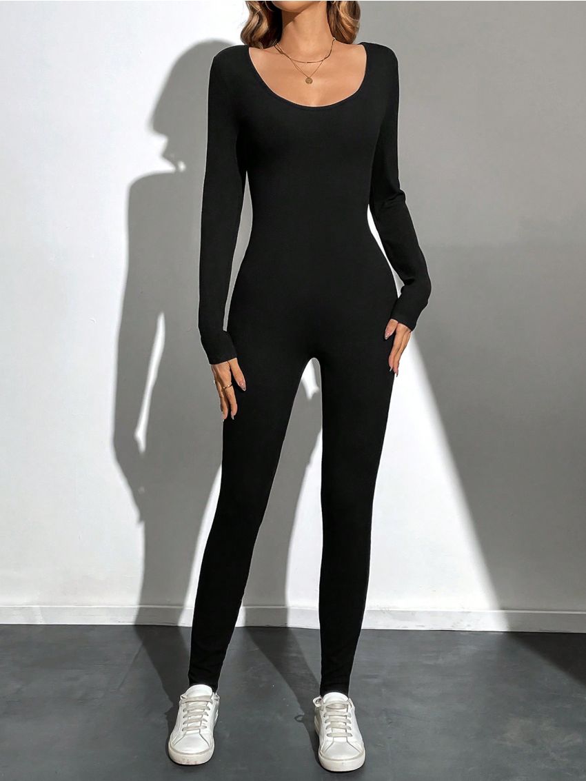 SHEIN Tall Women's Long Sleeve Bodycon Jumpsuit
