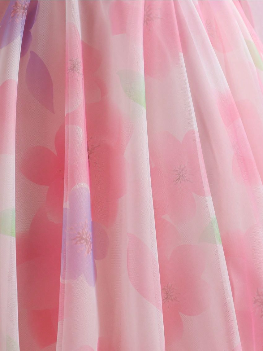 Tween Girl Fresh Style Tail Dress For Performance, Wedding, Evening Party And Birthday Party