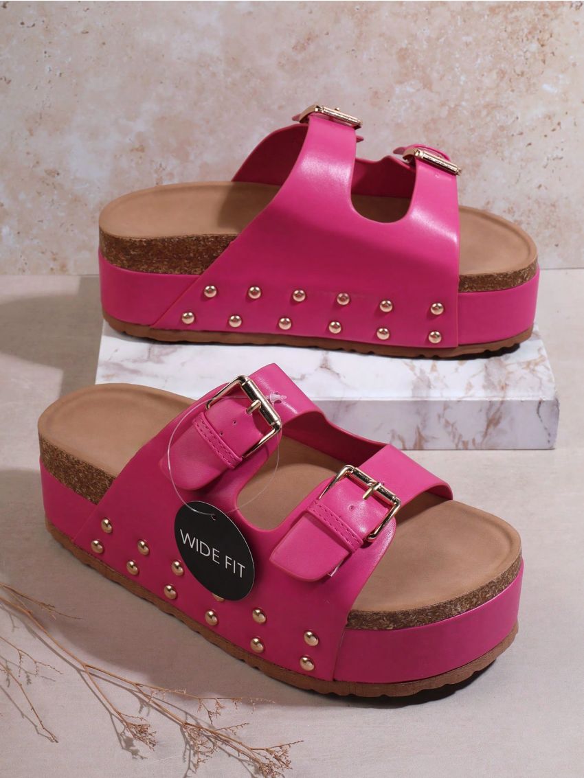 Plus Size Thick-Soled Open Toe Sandals/Slippers