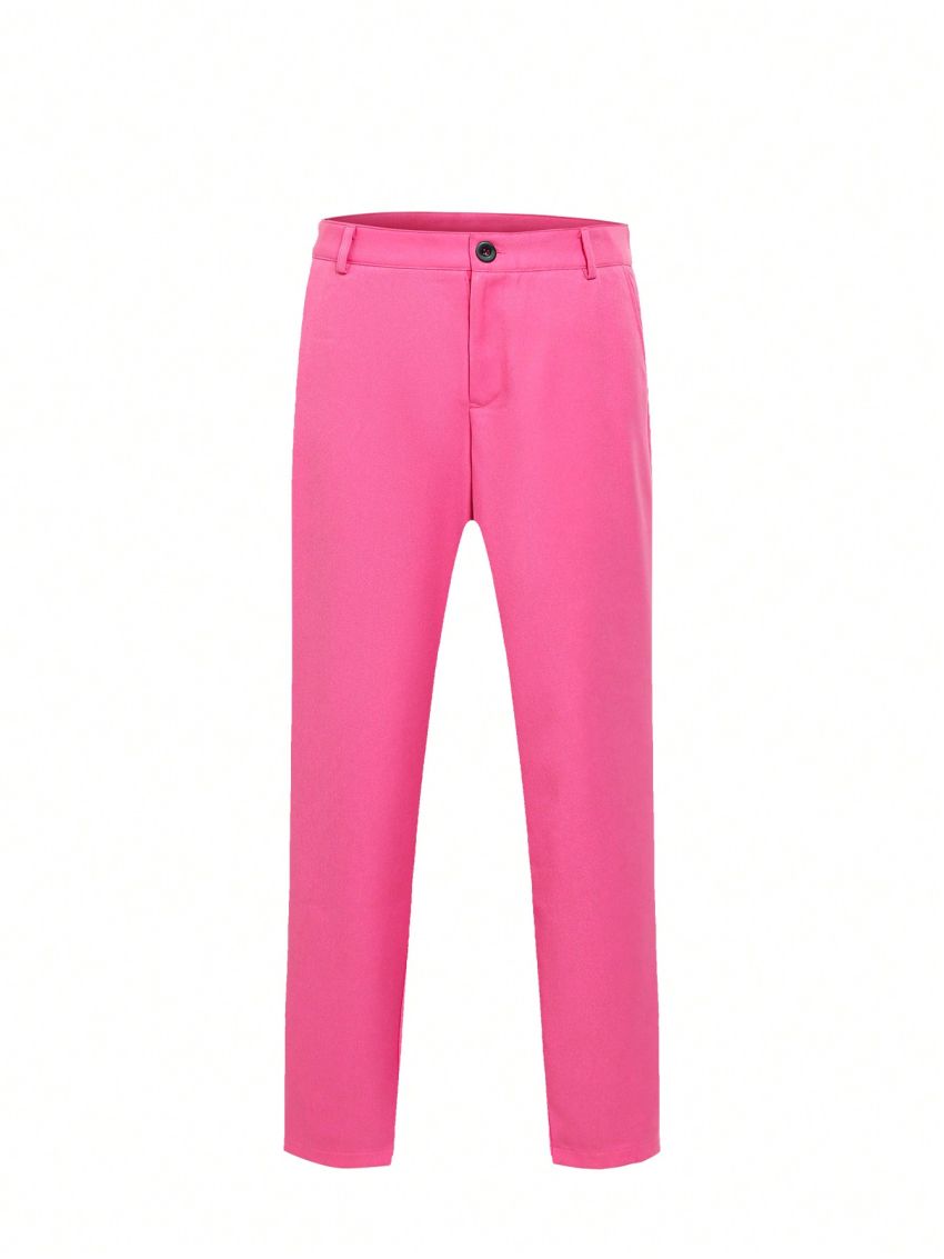 2pcs/set Men's Slim Fit Long Sleeve Blazer And Comfortable Pants Suit, British Style Autumn Outfit