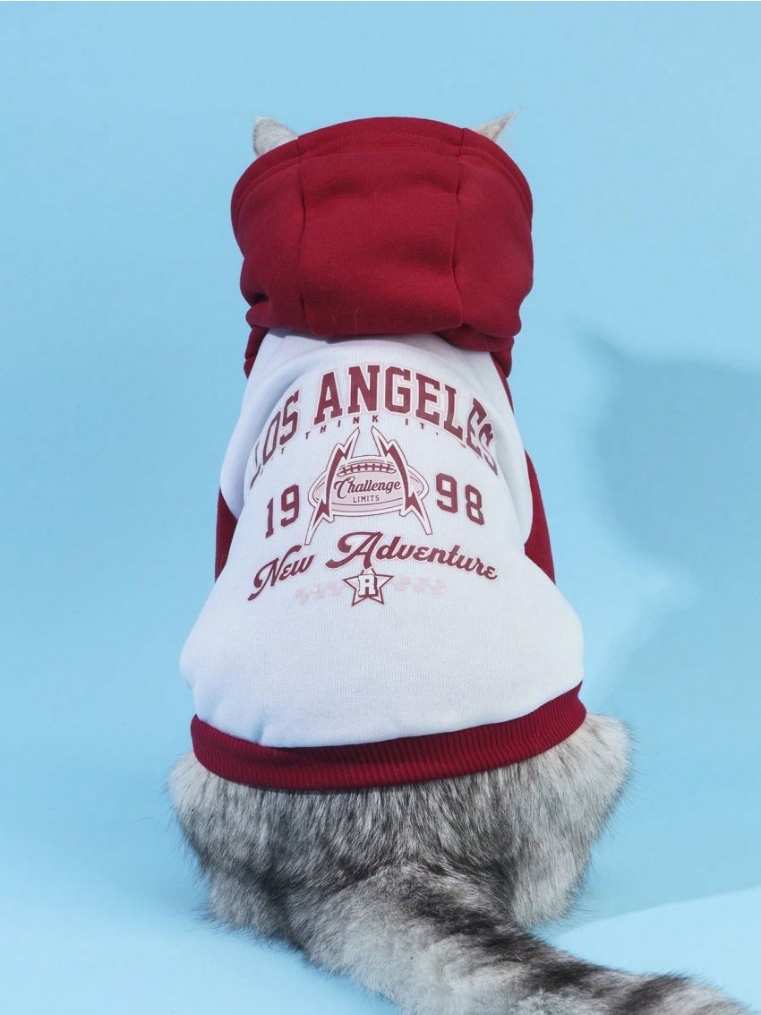 PETSIN 1pc Petsin Patchwork Pet Hoodie