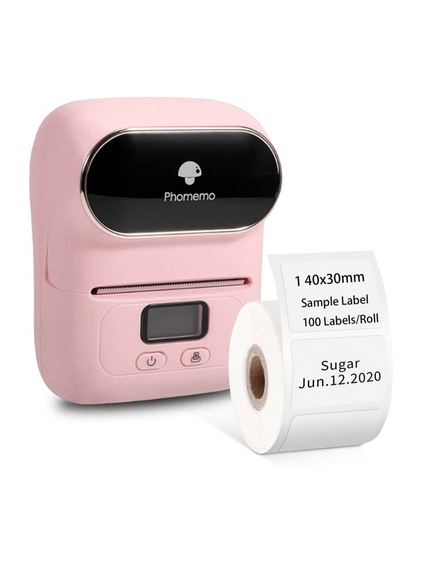 Phomemo M110 Label Makers - Portable Bluetooth Thermal Label Maker Printer for Barcode, Clothing, Jewelry, Retail, Mailing, Wireless Sticker Label Printer Compatible with Android & iOS System, with 1pack 40×30mm Label