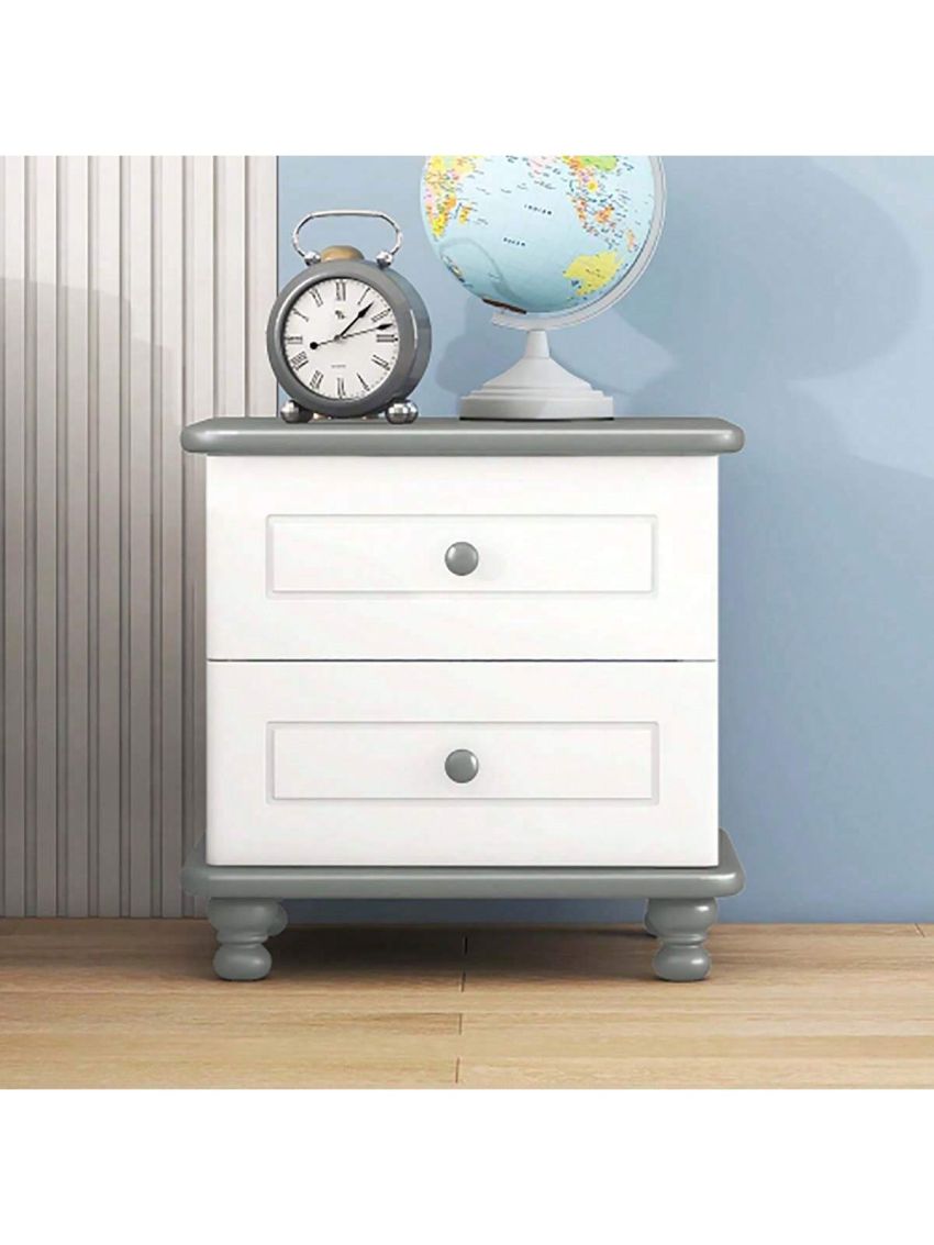 Upgraded White Nightstand with 2 Drawers, Modern Night Stands for Bedrooms, Wooden Bed Side Table/Night Stand for Small Spaces, College Dorm, Kids’ Room, Living Room,19.5inch