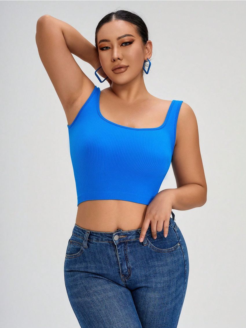 Solid Crop Tank Top
