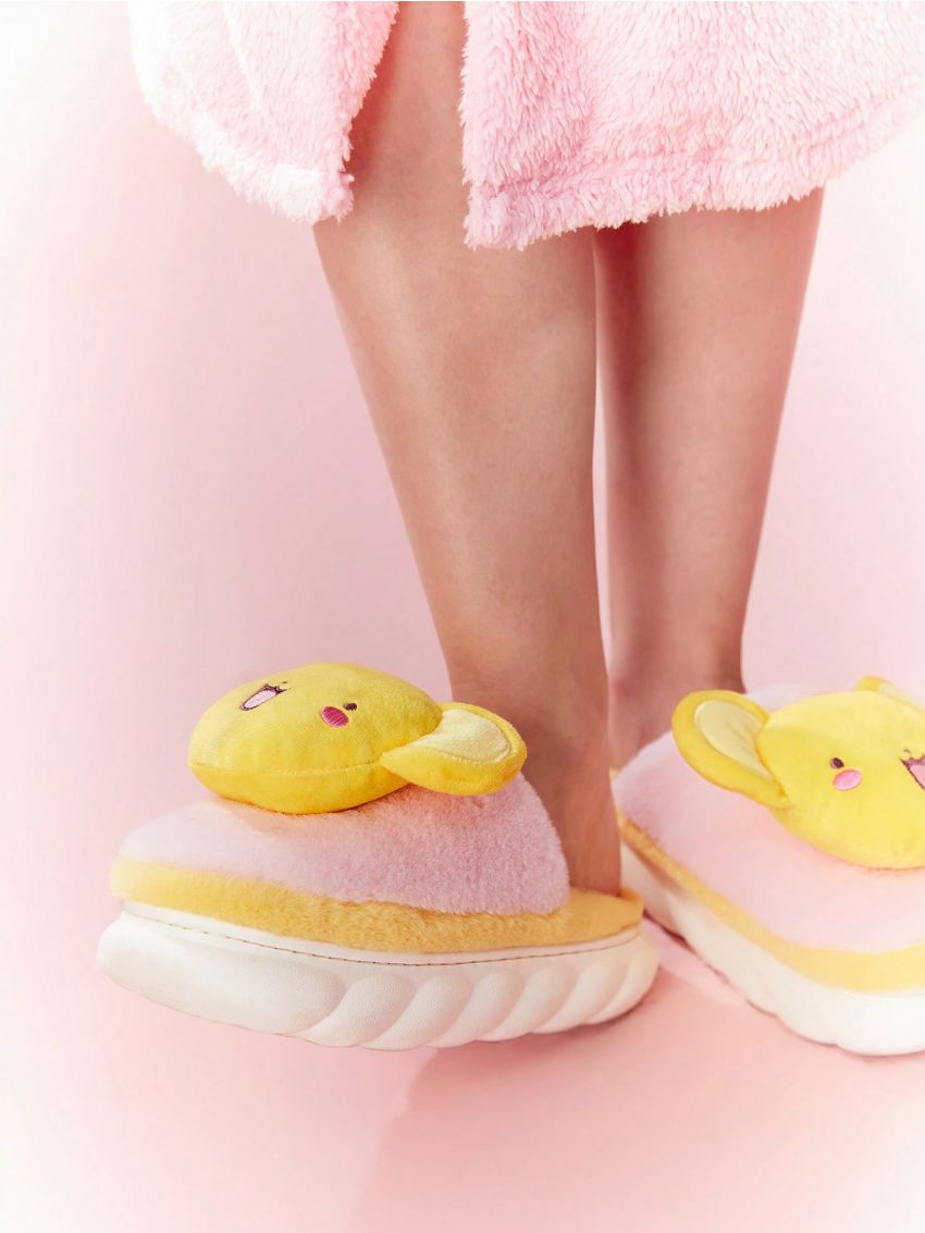 SHEIN X Cardcaptor Sakura Cartoon Plush Indoor Slippers