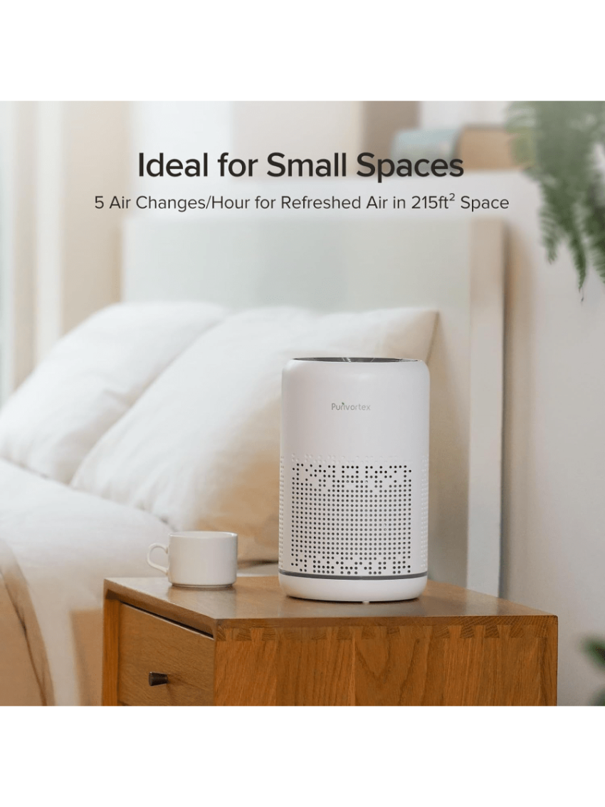Air Purifiers for Bedroom, HEPA Air Purifiers, Air Cleaner for Smoke A11ergies Dander Hair Odor, Portable Air Purifier with Fragrance Sponge Sleep Mode Speed Control - AC300 Black