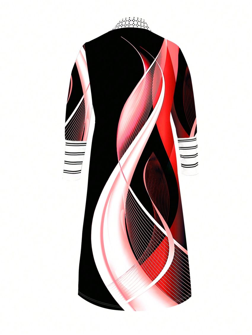 Women's Plus Size Contrast Color Open Front Cardigan