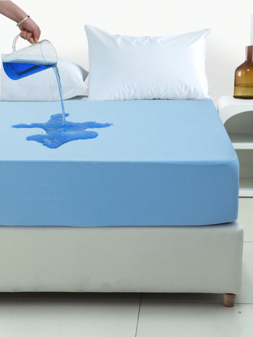 Blue Waterproof Mattress Protector