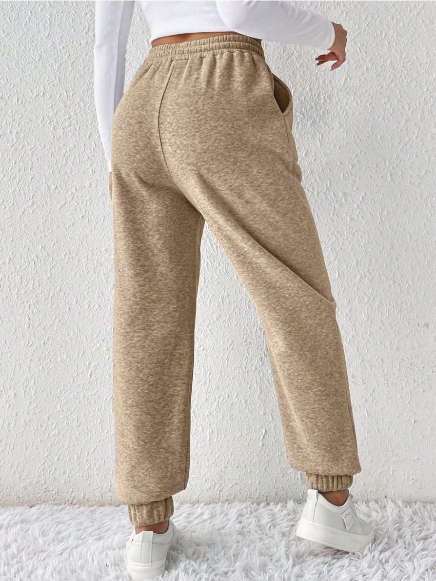 SHEIN Frenchy Drawstring Waist Solid Sweatpants