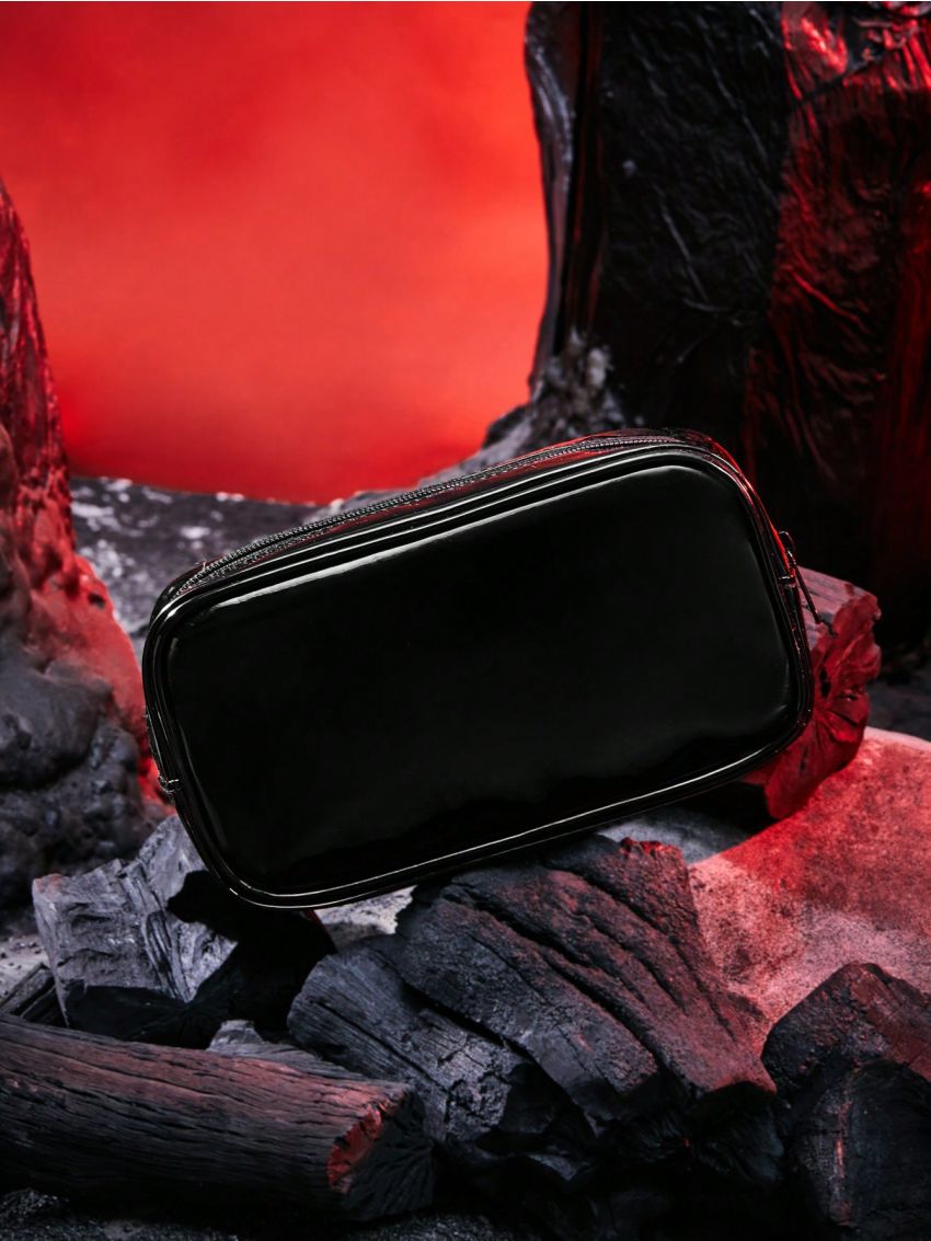 HOUSE OF THE DRAGON X SHEIN Dragon Family Collaboration Black Semi-transparent Portable Cosmetic Bag