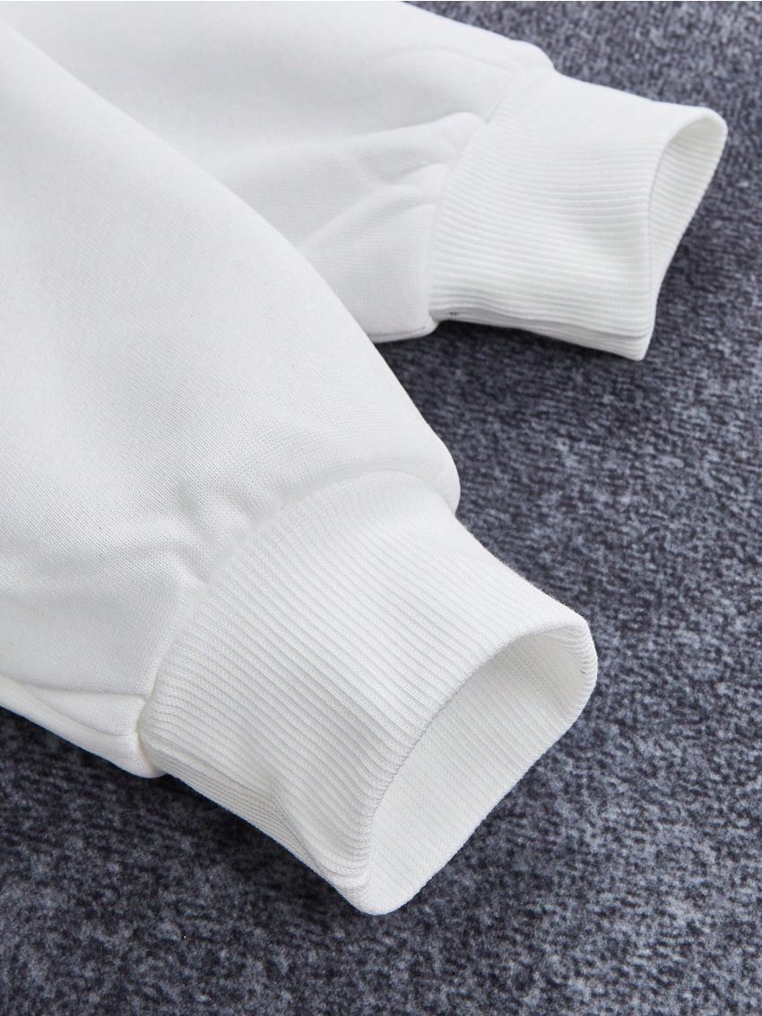 SHEIN LUNE Christmas Print Thermal Lined Sweatshirt