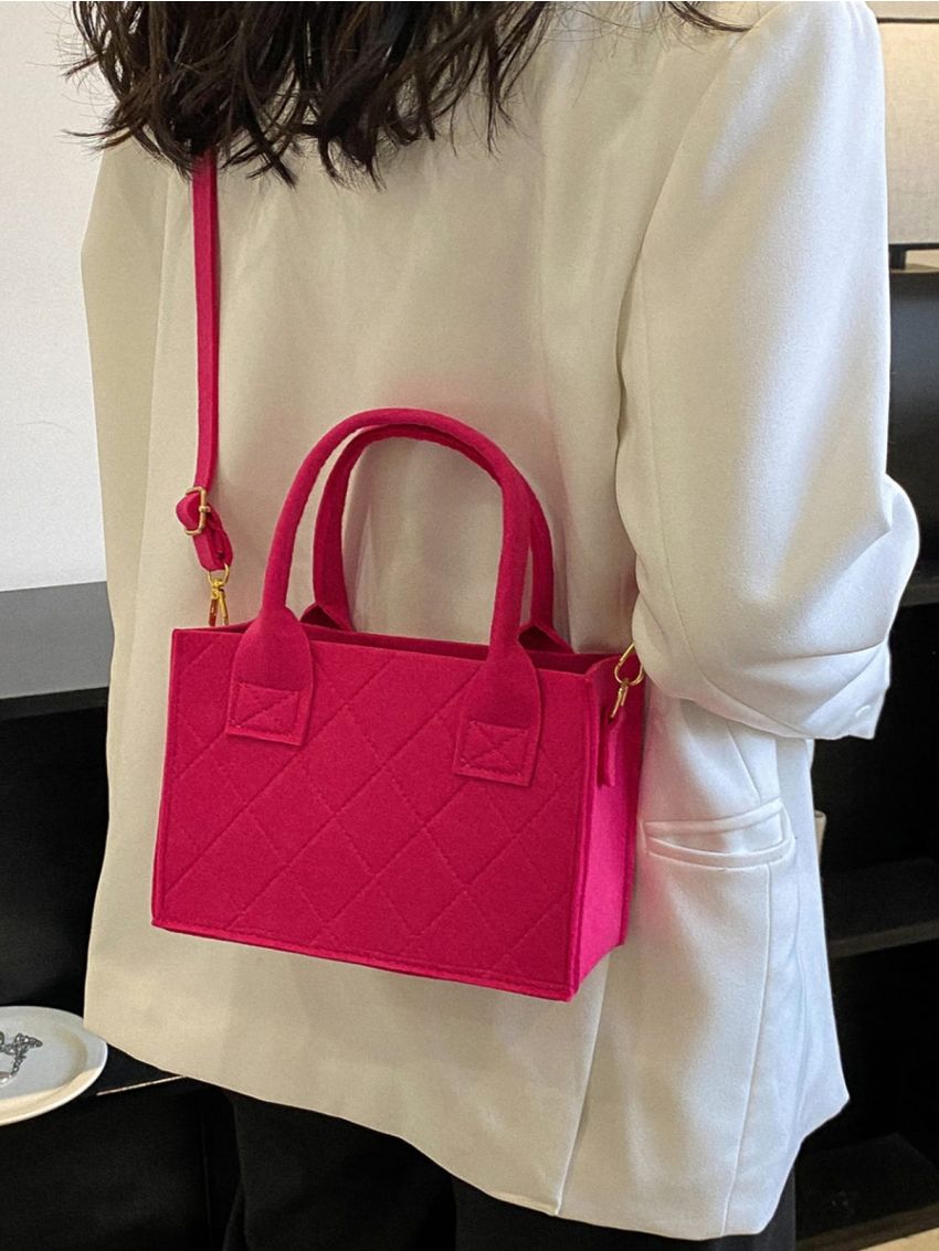 Neon Pink Square Bag