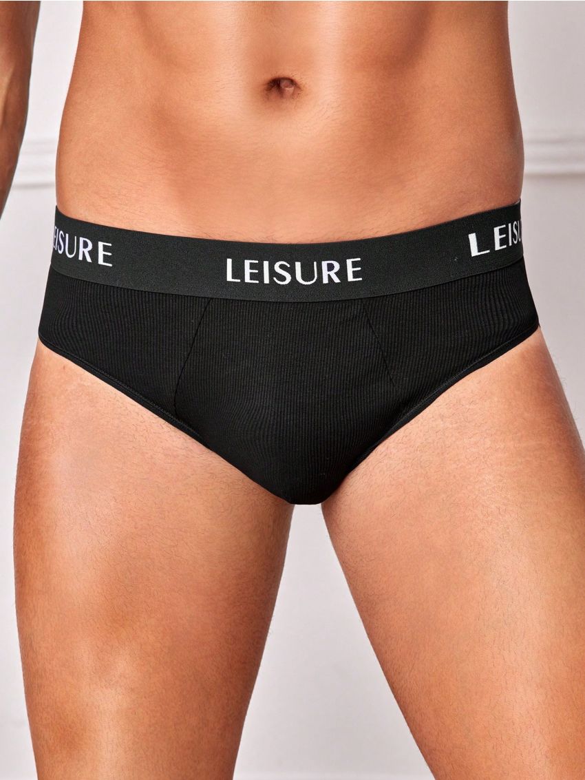 SHEIN Leisure Men's Letter Printed Triangle Briefs