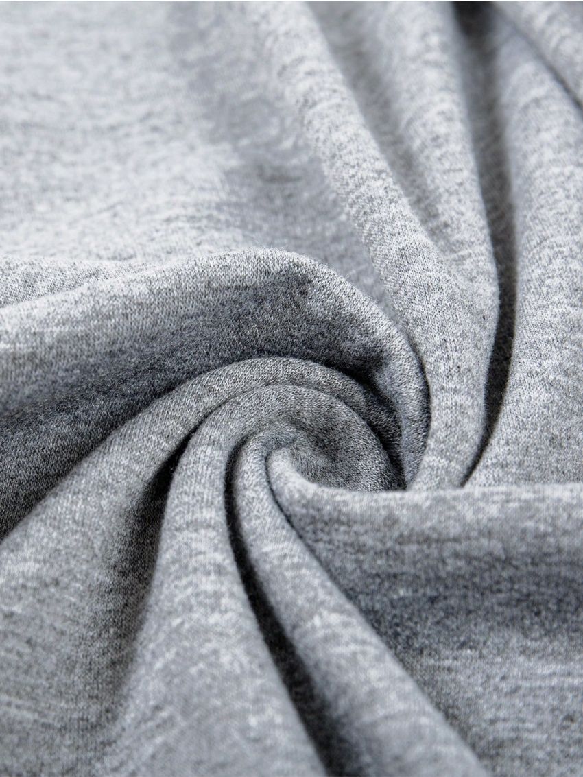 SHEIN LUNE Plus Drawstring Waist Button Detail Sweatpants