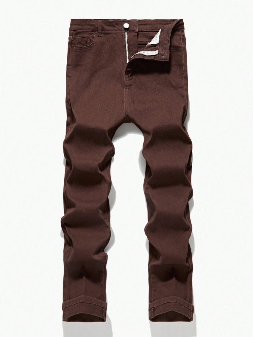 SHEIN Tween Boy Simple Casual High Stretch Slim Fit Comfortable Denim Skinny Jeans