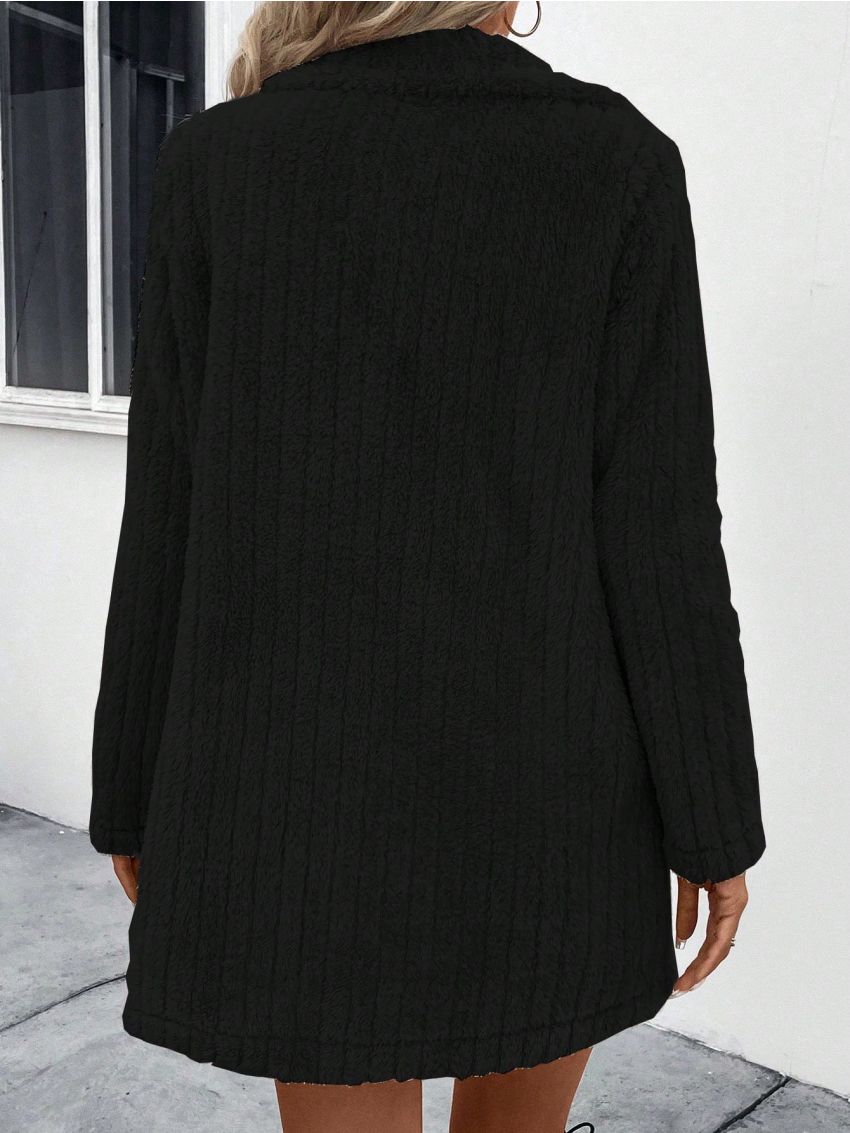 Women's Color Block Lapel Double-breasted Coat