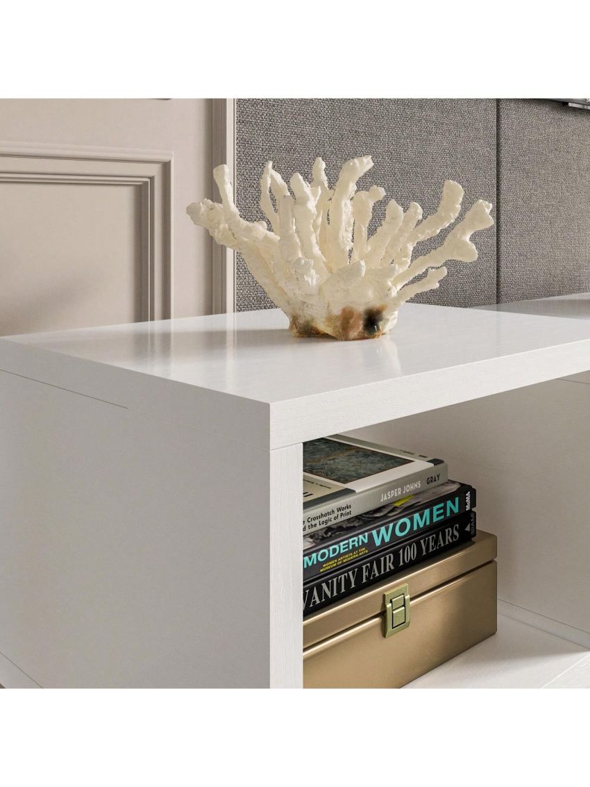 TV Stand with 3 Drawers, Modern Extendable TV Stand in Stretch for TVs up to 120