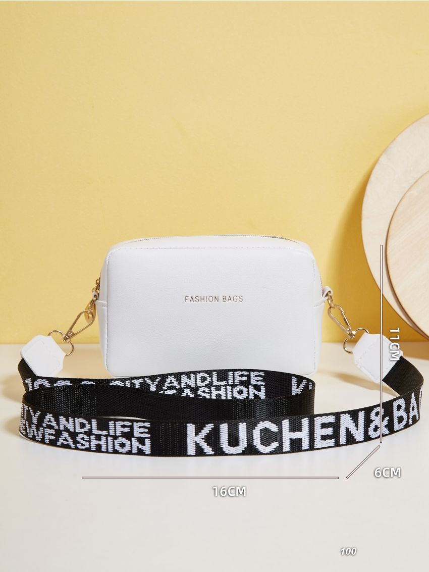 Mini Letter Graphic Crossbody Bag