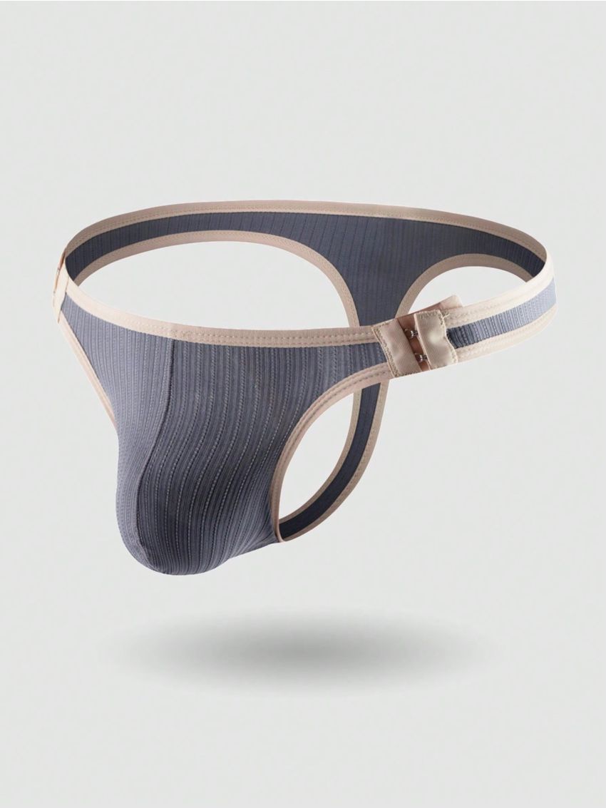 Men's Color-Block Thong Underwear