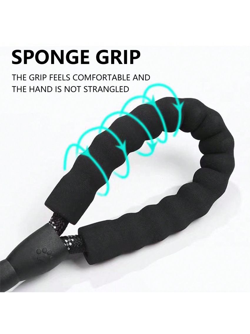 One, pet foam handle leash, pet supplies dog leash, dog walking rope reflective wire, foam handle round rope leash, red